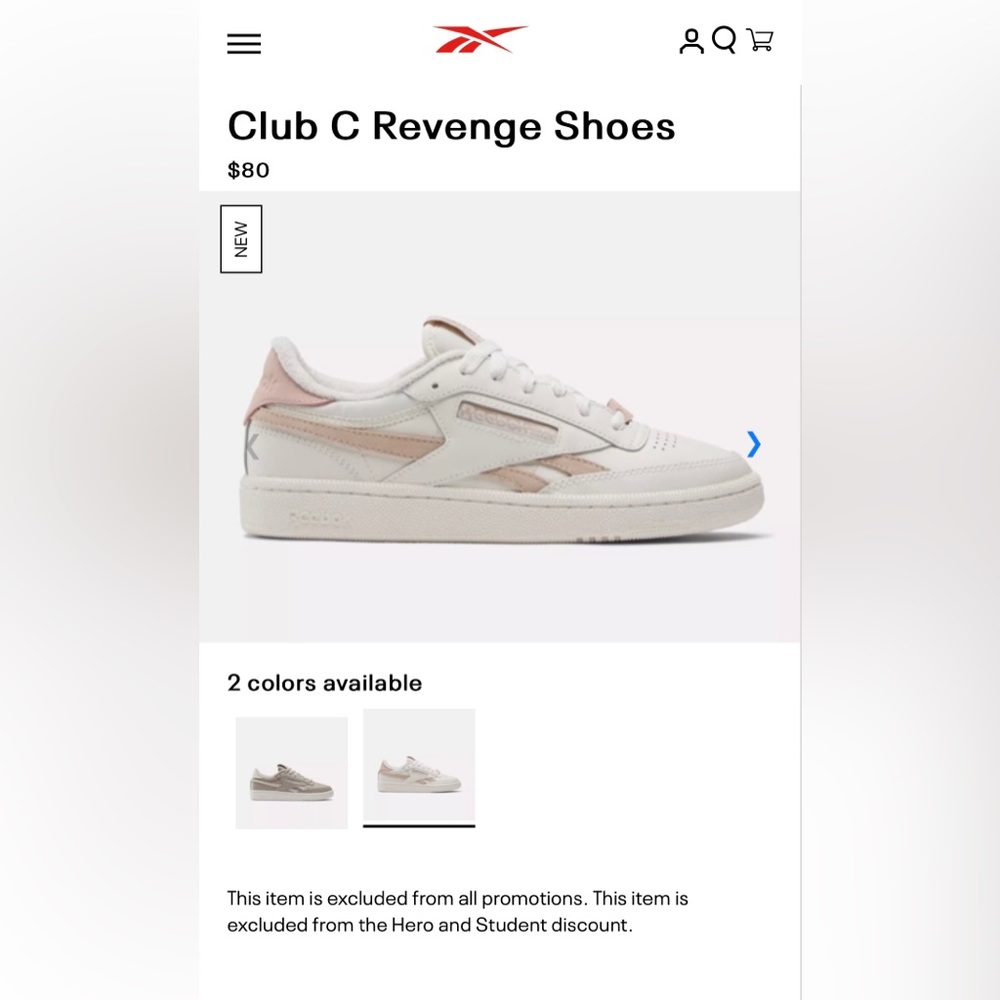 NEW Reebok White & Light Pink Sneakers - Picture 2 of 8